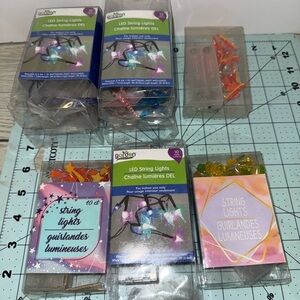 Bundle of 8 battery operated LED string lights